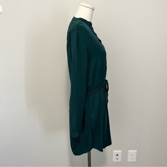 Gap Half Button Shirt Dress Green - Picture 9 of 13